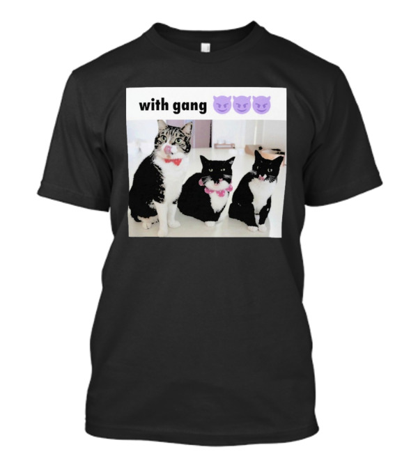 Unicouniuni3 With Gang Cat Devil Emoji Trio T-Shirt