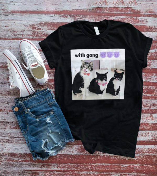 Unicouniuni3 With Gang Cat Devil Emoji Trio T-Shirt