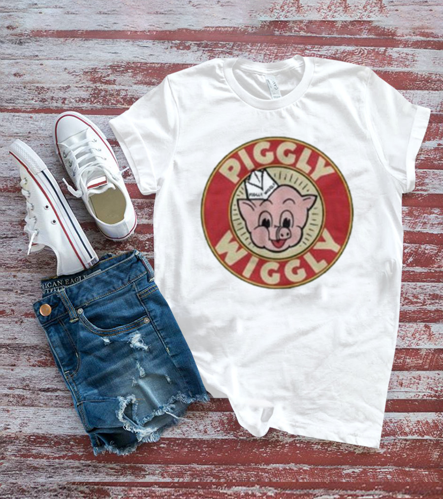 Piggly Wiggly Vintage Retro Logo Iconic Pig Image T-Shirt