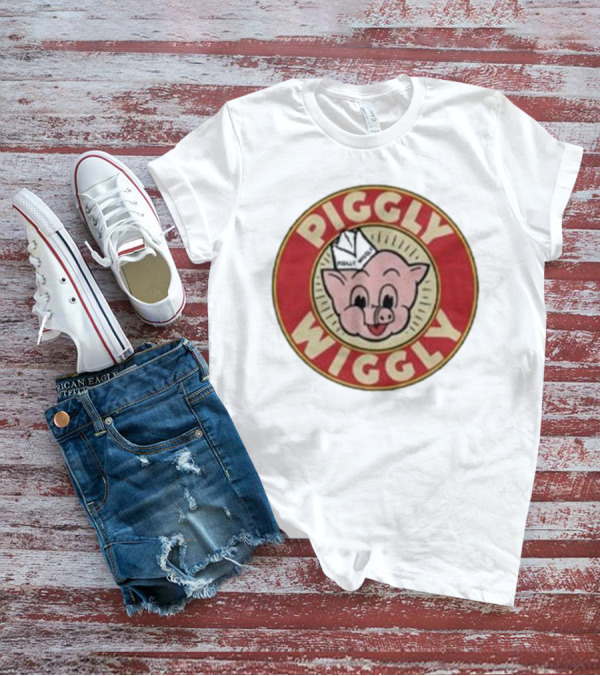 Piggly Wiggly Vintage Retro Logo Iconic Pig Image T-Shirt