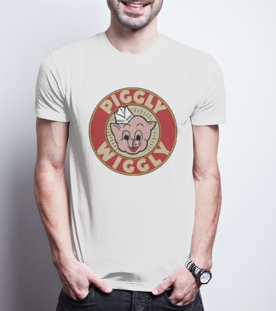 Piggly Wiggly Vintage Retro Logo Iconic Pig Image T-Shirt