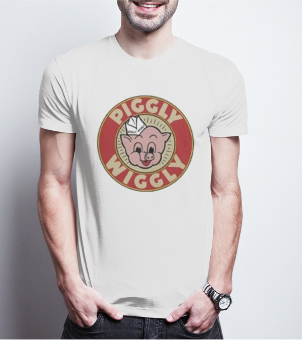 Piggly Wiggly Vintage Retro Logo Iconic Pig Image T-Shirt