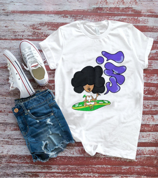 Whoisumi Umi Ufo Smoking Afro Character T-Shirt