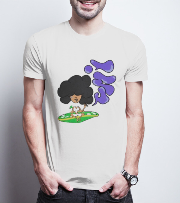 Whoisumi Umi Ufo Smoking Afro Character T-Shirt