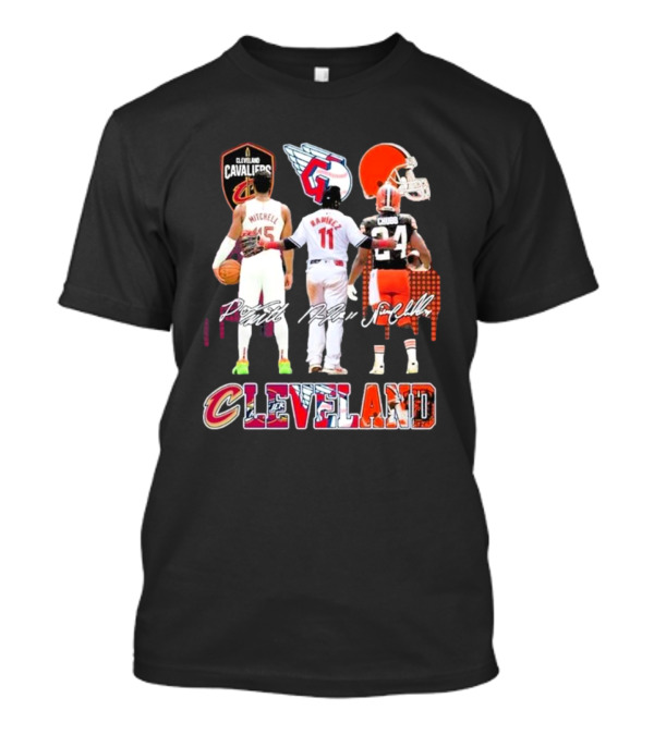Cleveland Cavaliers Mitchell Guardians Ramirez Browns Chubb Team Unity T-Shirt