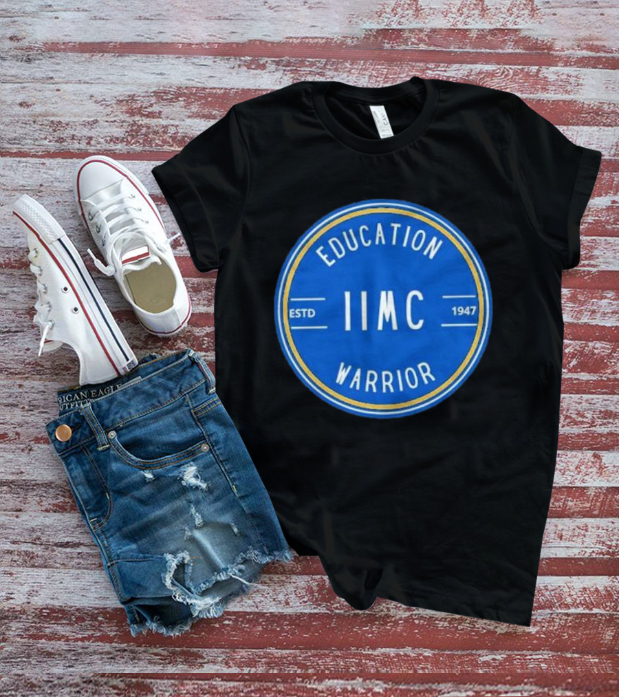IIMC Education Warrior Estd 1947 Blue Emblem T-Shirt
