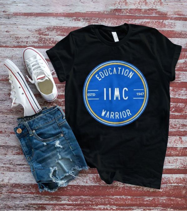 IIMC Education Warrior Estd 1947 Blue Emblem T-Shirt