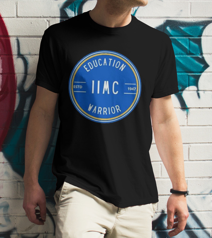 IIMC Education Warrior Estd 1947 Blue Emblem T-Shirt