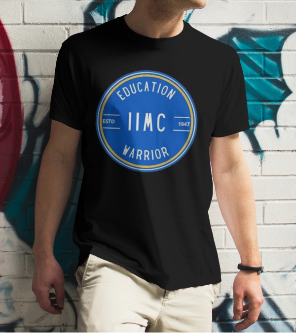 IIMC Education Warrior Estd 1947 Blue Emblem T-Shirt