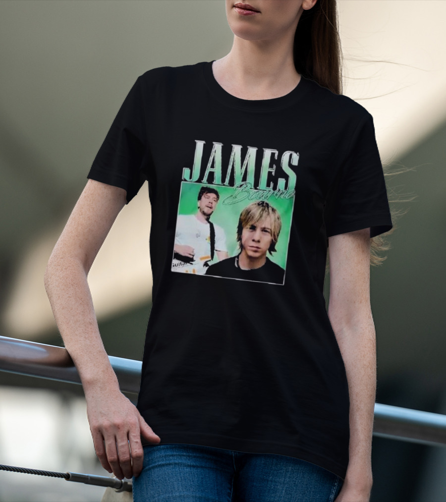 James Bourne Duo Musical Tribute Green Background T-Shirt