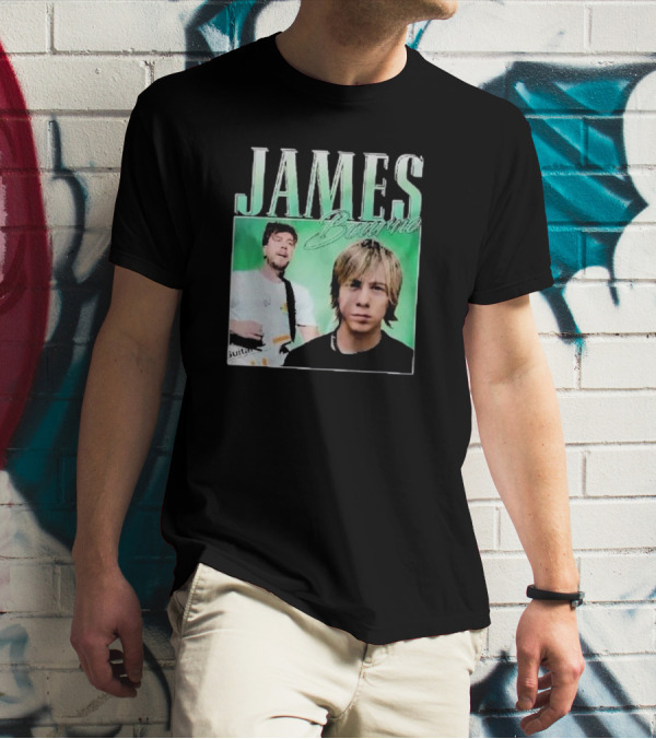 James Bourne Duo Musical Tribute Green Background T-Shirt