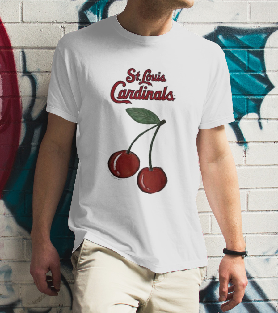 St. Louis Cardinals Cherries Baseball Team T-Shirt
