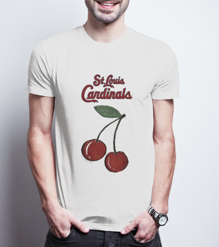 St. Louis Cardinals Cherries Baseball Team T-Shirt