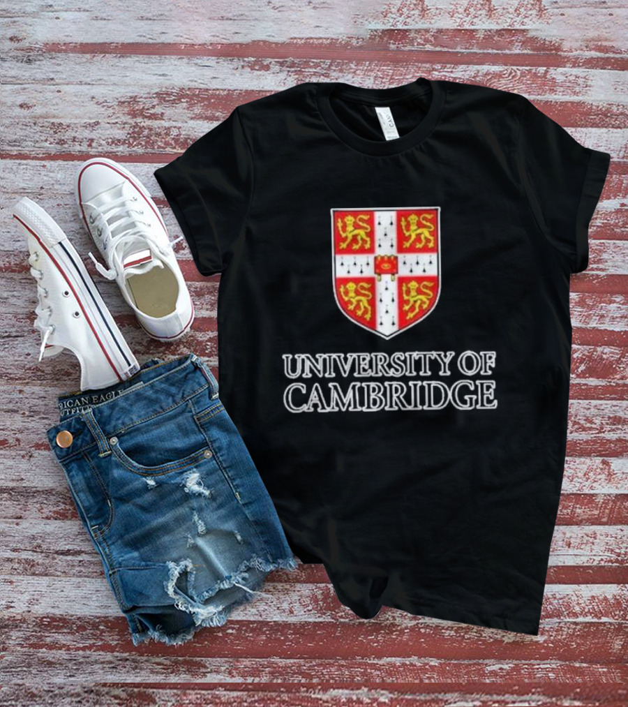 University Of Cambridge Emblem Crest With Lions And Cross T-Shirt