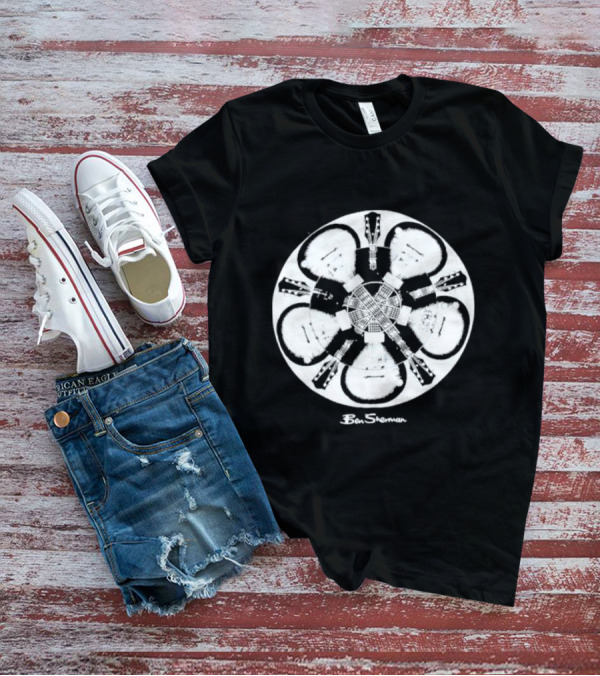 Guitar Mandala Ben Sherman Optical Illusion T-Shirt