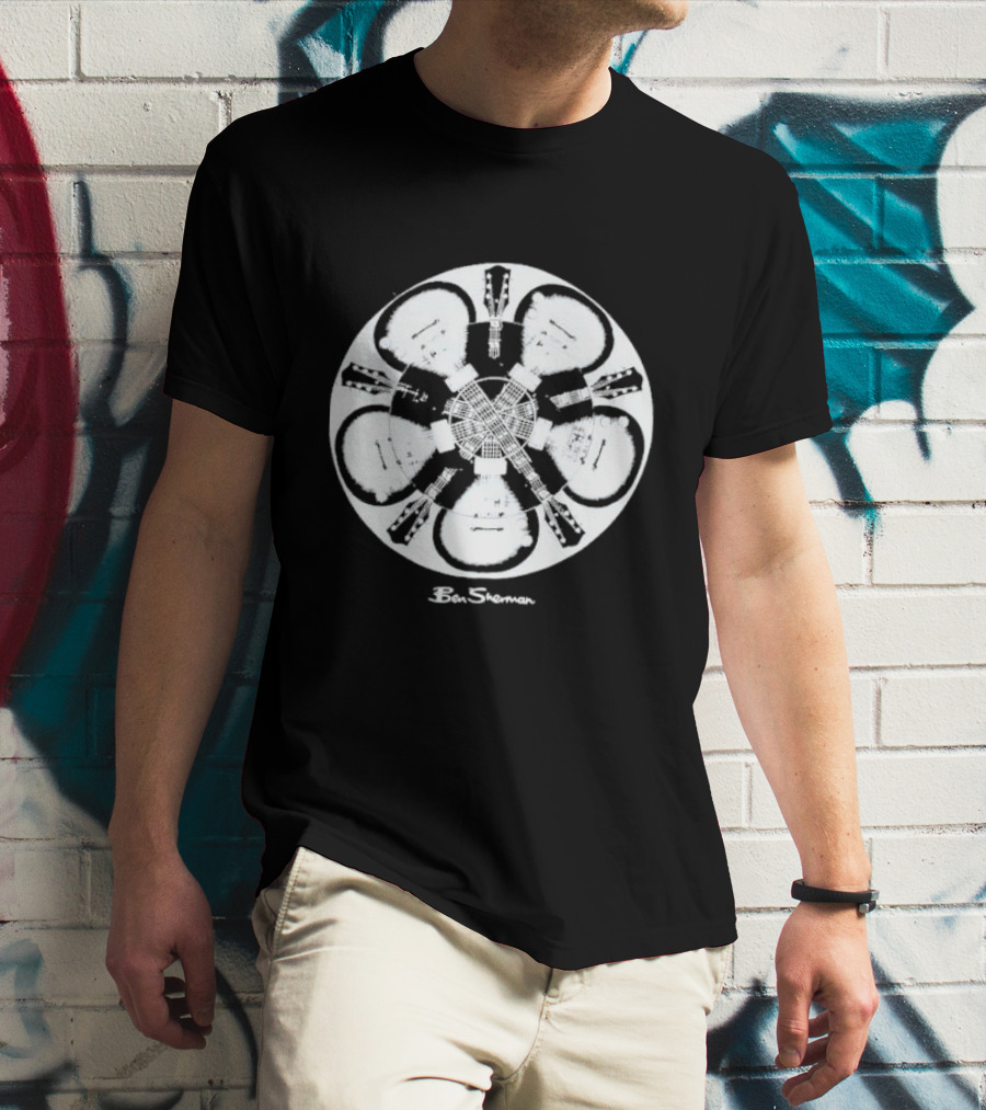 Guitar Mandala Ben Sherman Optical Illusion T-Shirt