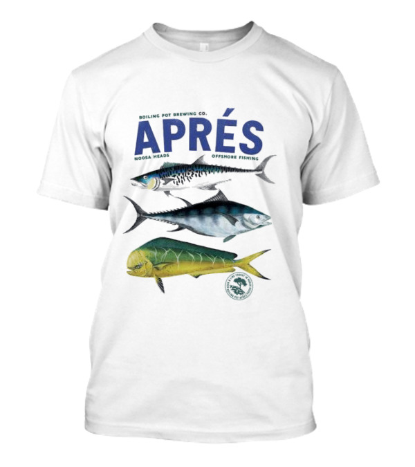 Boiling Pot Brewing Co Après Noosa Heads Offshore Fishing Fish T-Shirt