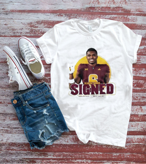 Kanye Udoh Signed Running Back Mays Landing Nj Football Player Number 6 T-Shirt