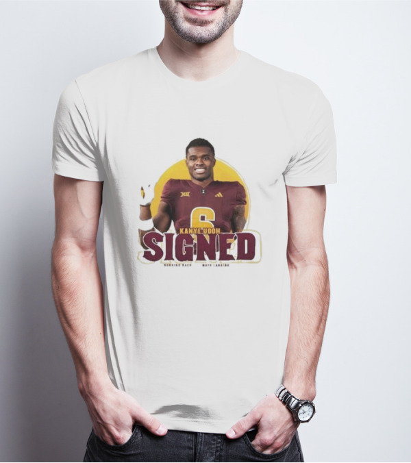 Kanye Udoh Signed Running Back Mays Landing Nj Football Player Number 6 T-Shirt