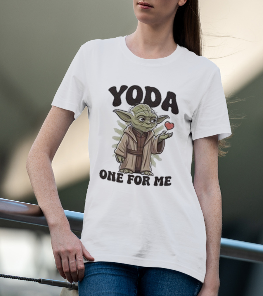 Yoda One For Me Star Wars Valentine's Day Message With Heart T-Shirt