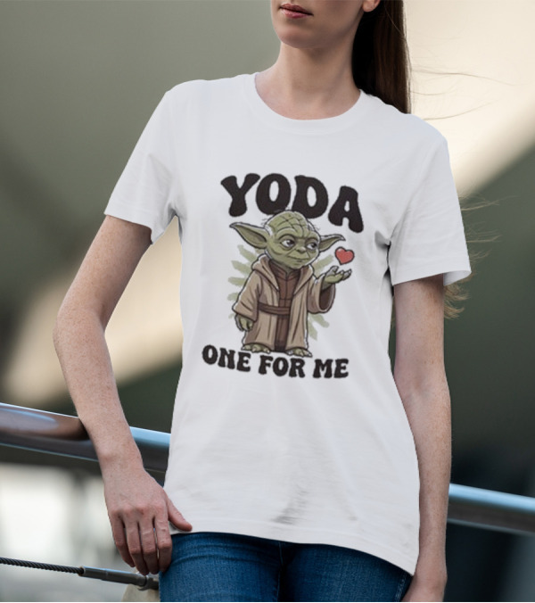 Yoda One For Me Star Wars Valentine's Day Message With Heart T-Shirt