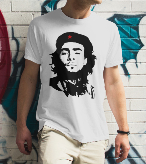 Luigi Mangione Che Guevara Iconic Red Star Beret Face T-Shirt