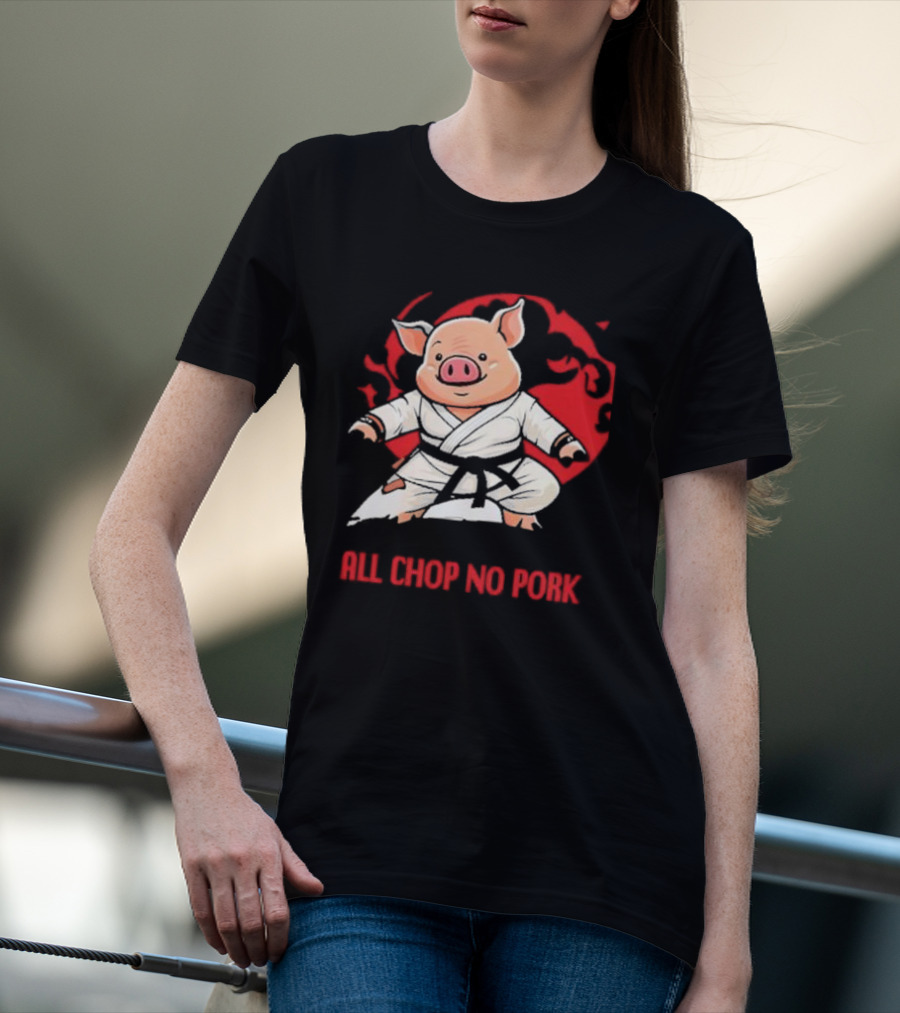 Wrestling Observer Figure Four Weekly All Chop No Pork Karate Pig T-Shirt