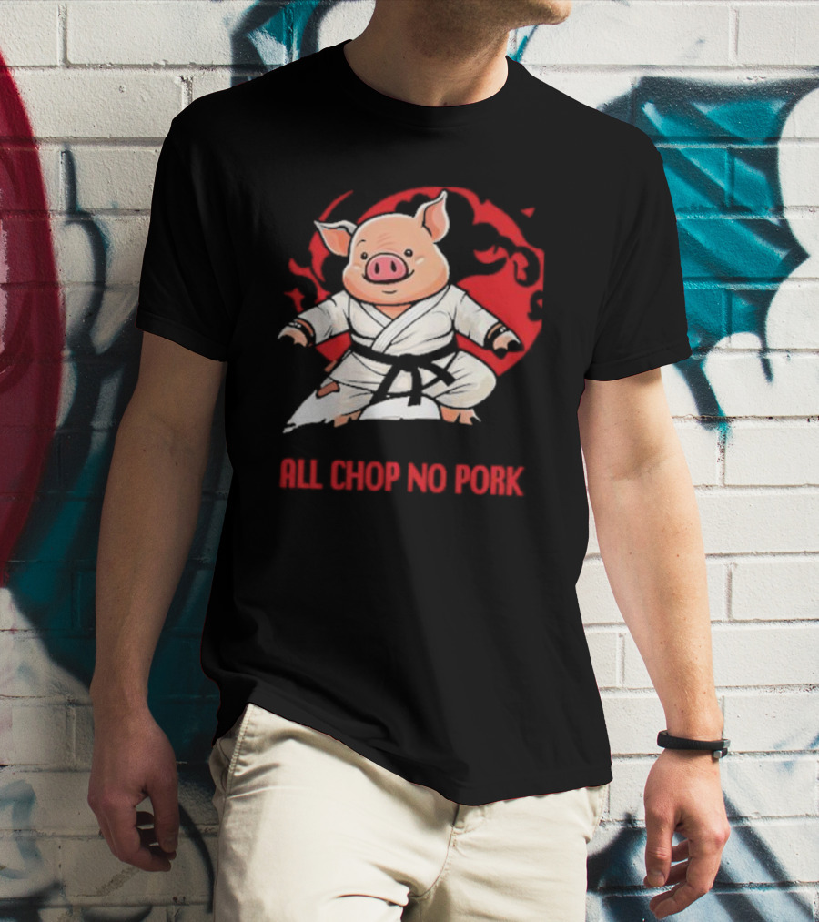 Wrestling Observer Figure Four Weekly All Chop No Pork Karate Pig T-Shirt