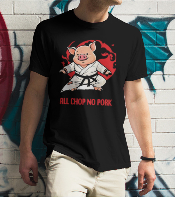 Wrestling Observer Figure Four Weekly All Chop No Pork Karate Pig T-Shirt