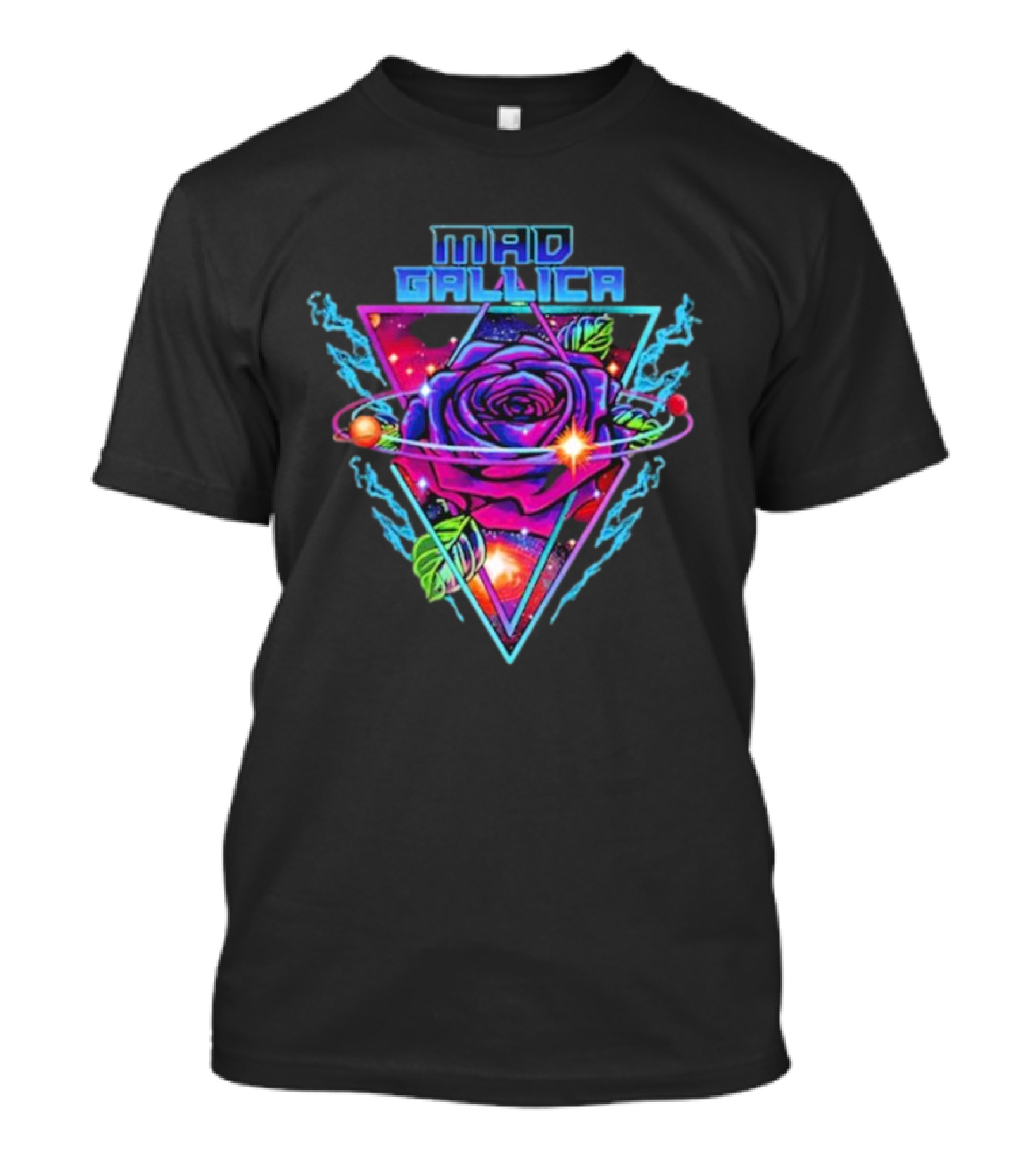 Mad Gallica Cosmic Rose Nebula Triangle T-Shirt