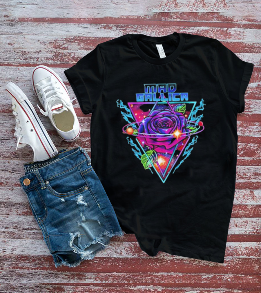 Mad Gallica Cosmic Rose Nebula Triangle T-Shirt