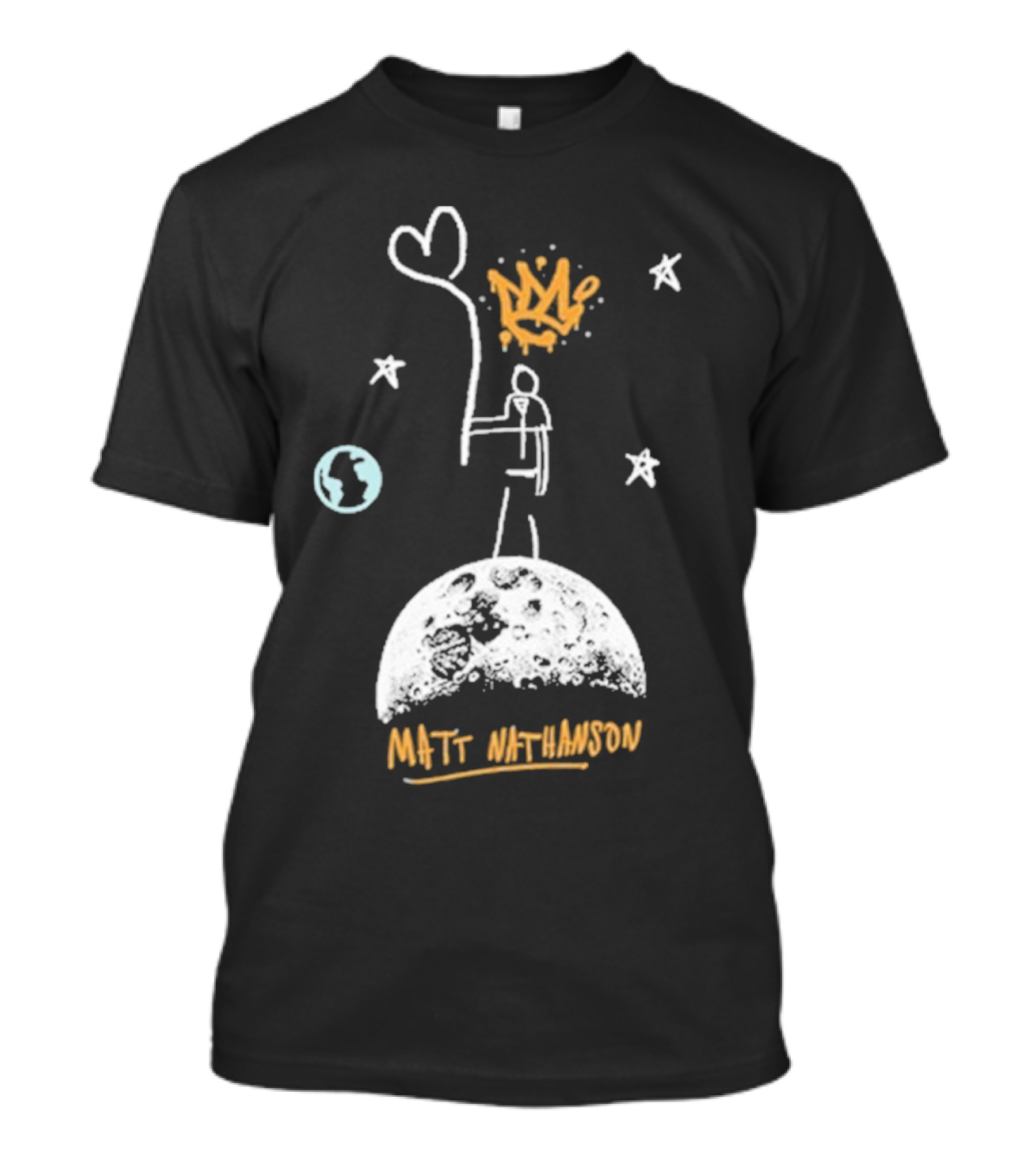 Matt Nathanson King Of Unsimple Moon Art With Earth And Crown T-Shirt