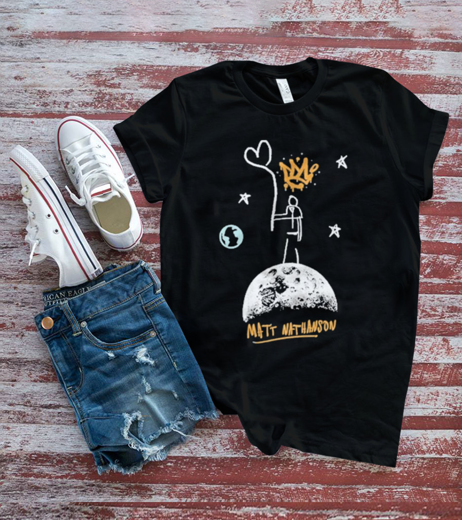 Matt Nathanson King Of Unsimple Moon Art With Earth And Crown T-Shirt
