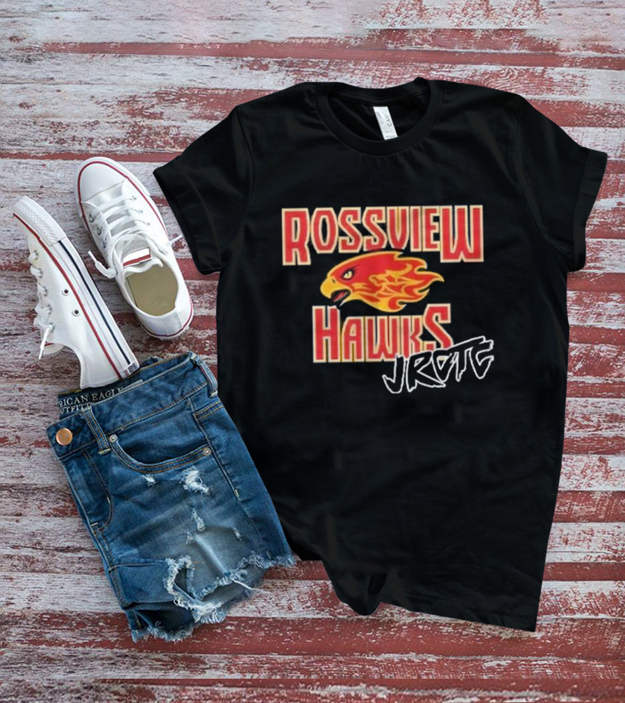 Rossview Hawks Flaming Hawk JROTC Cadet T-Shirt