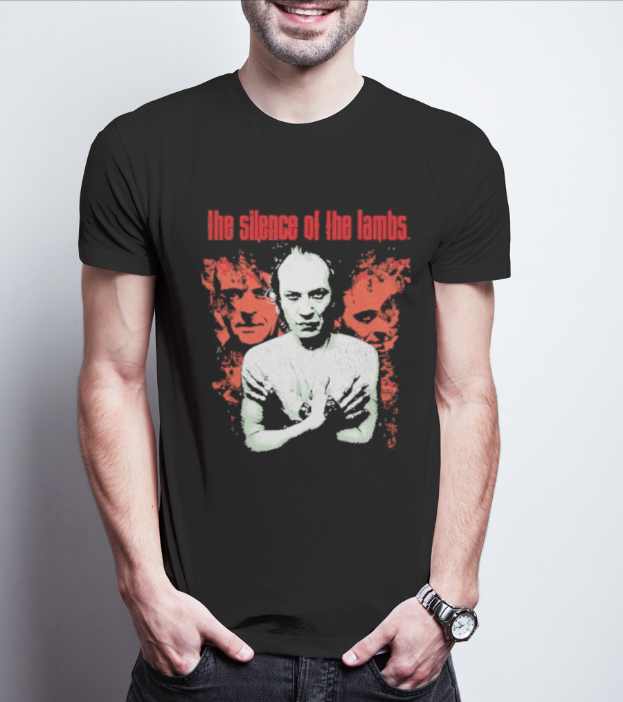 The Silence Of The Lambs Red Faces White Figure T-Shirt