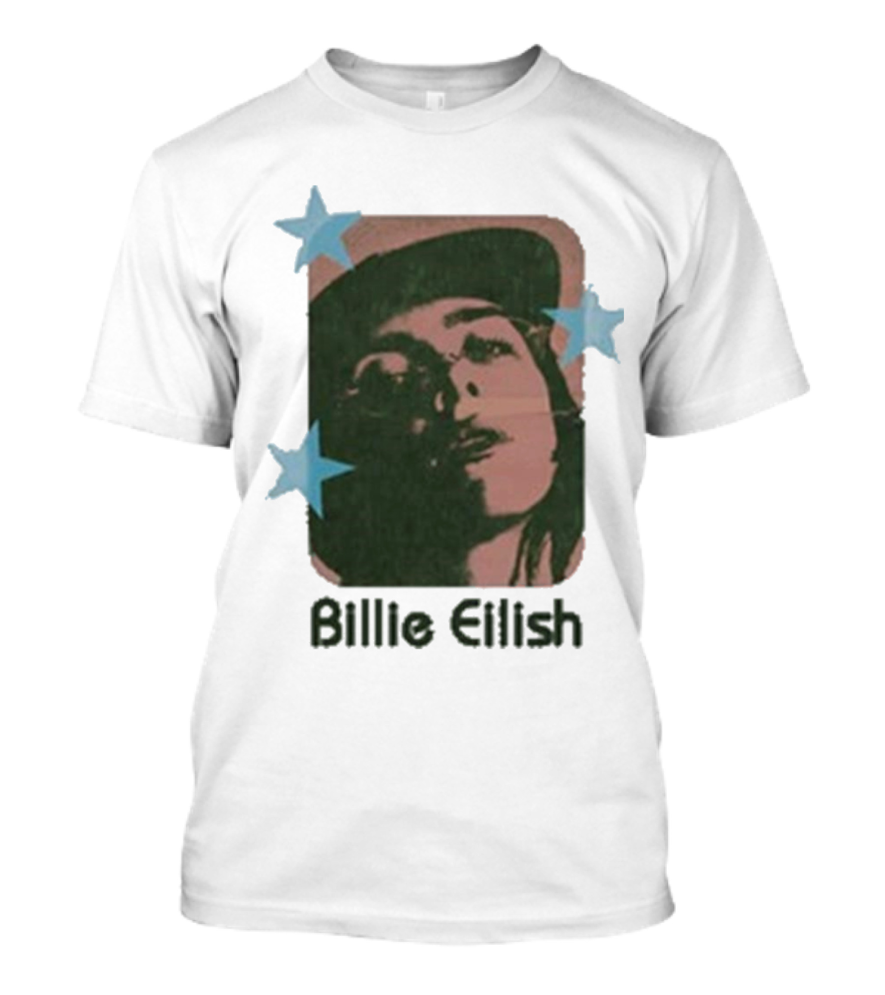Billie Eilish Vintage Portrait With Stars T-Shirt