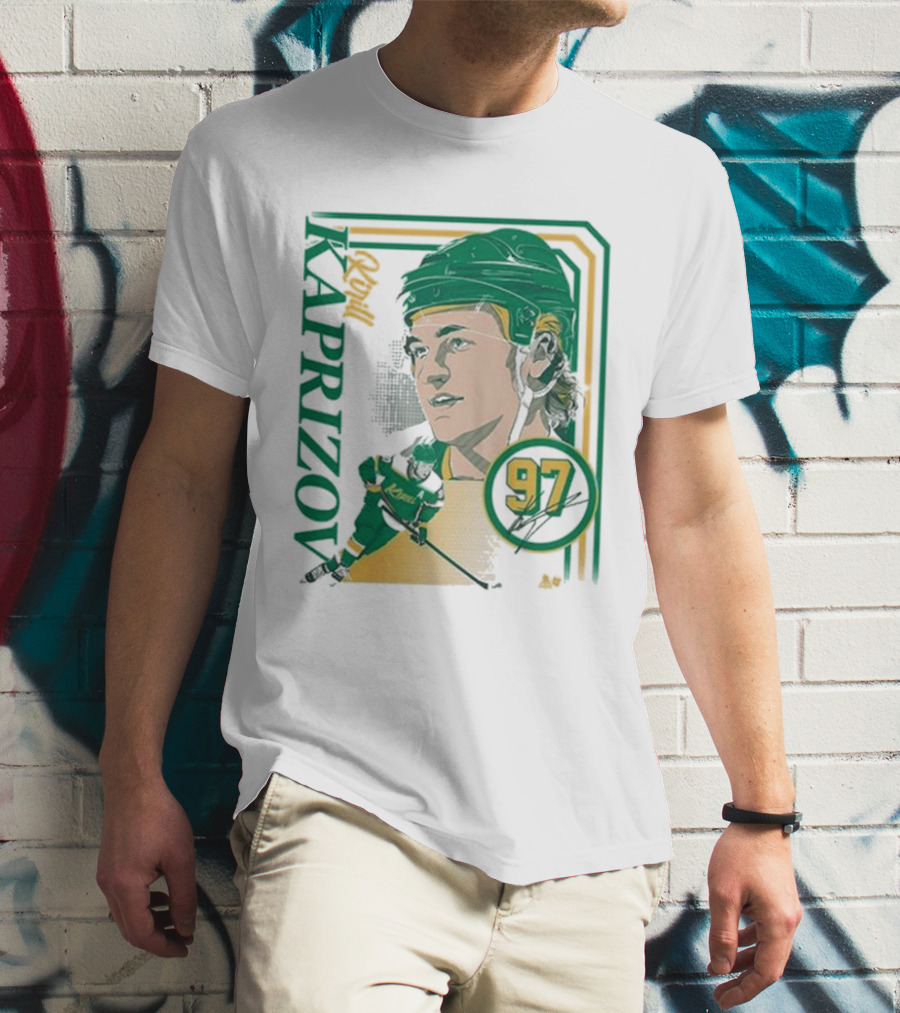 Kirill Kaprizov 97 Iconic Collage Frame T-Shirt