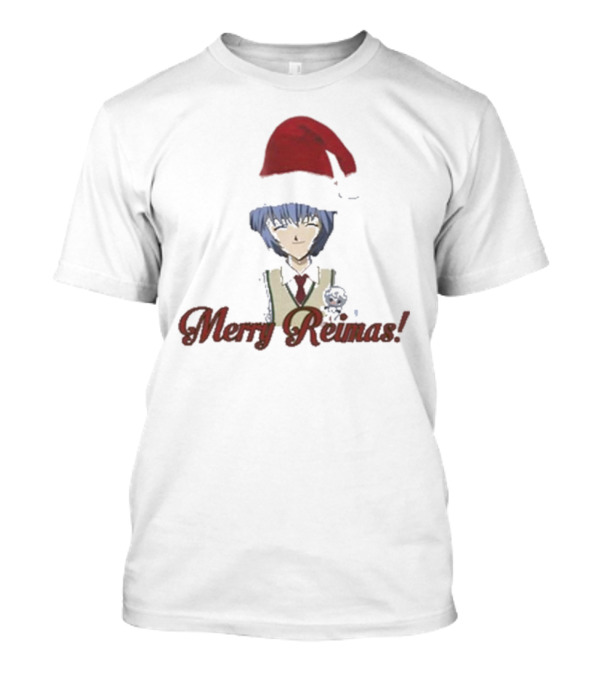 Merry Reimas Anime Character Santa Hat Holiday T-Shirt