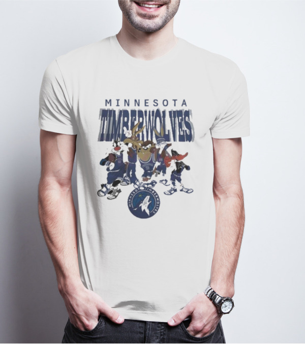 Minnesota Timberwolves NBA Basketball Featuring Looney Tunes Characters T-Shirt