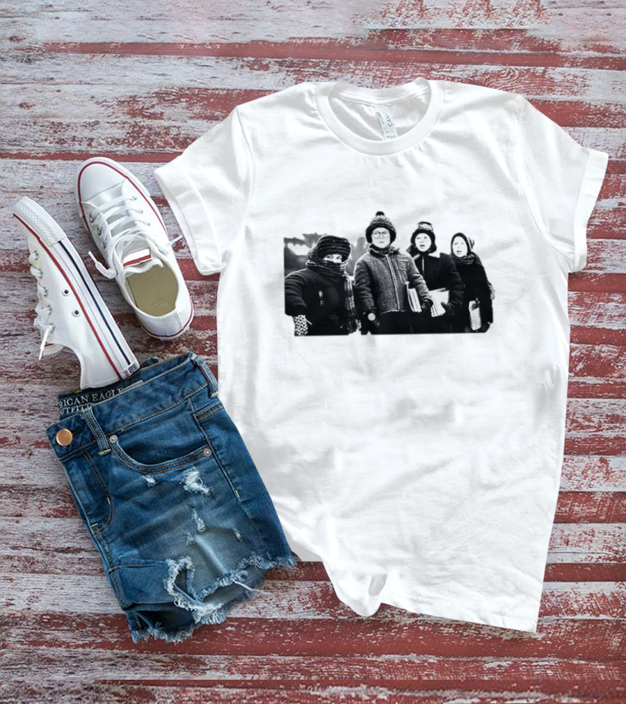 A Christmas Story Friends Winter Scene Iconic Movie Characters T-Shirt