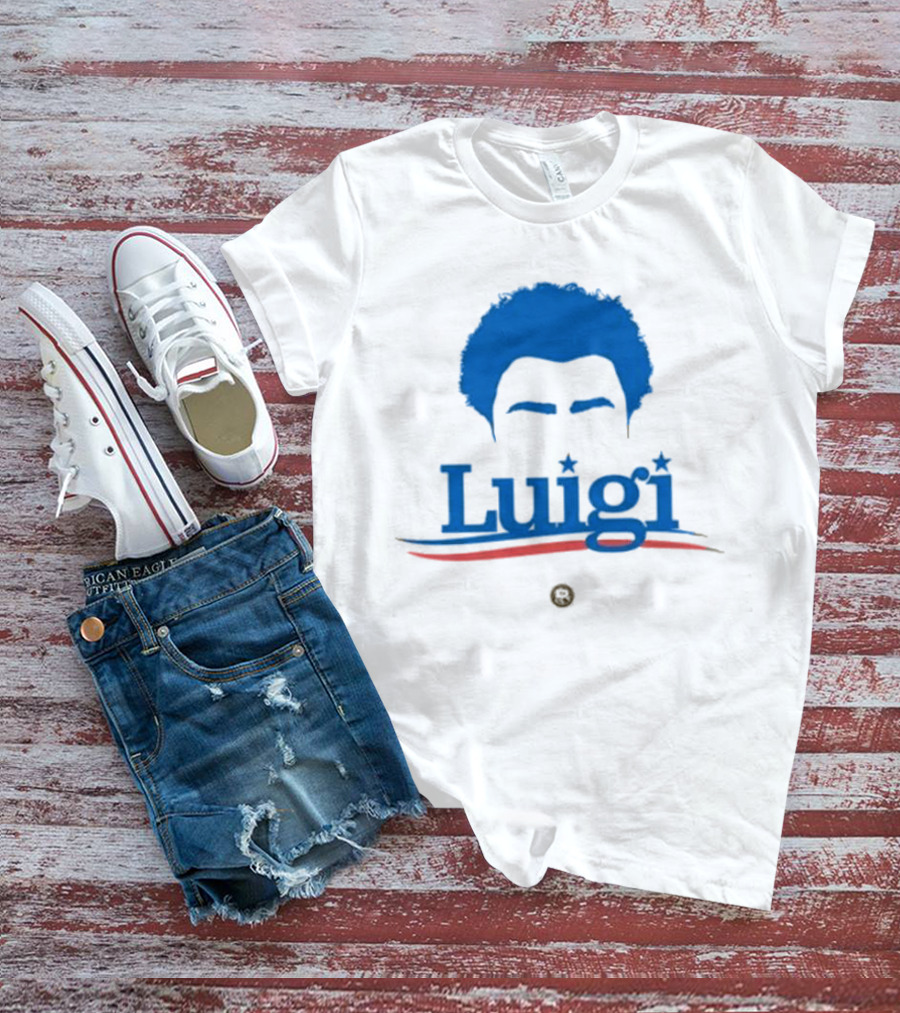 Luigi Meme Industrial Complex Blue Hair Mustache T-Shirt