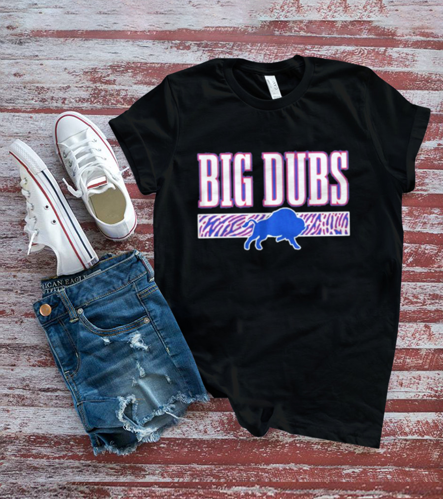 26 S Buffalo Big Dubs Blue Buffalo Zebra Print T-Shirt