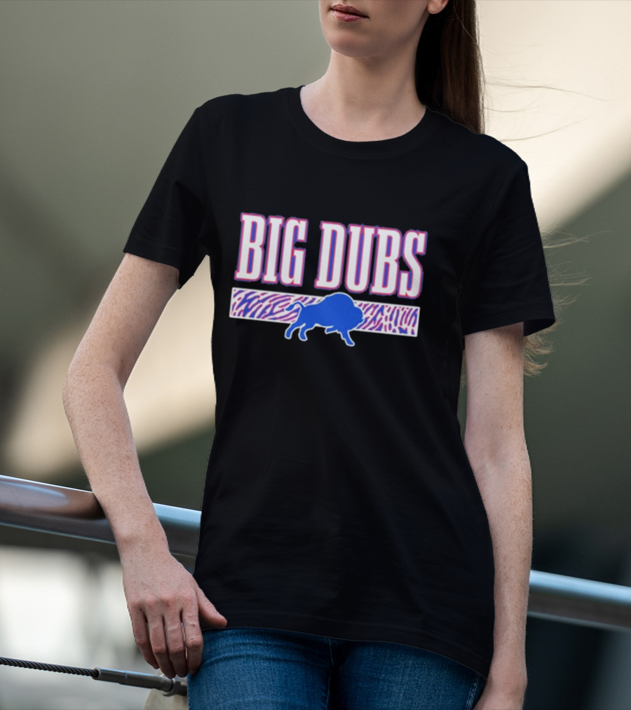 26 S Buffalo Big Dubs Blue Buffalo Zebra Print T-Shirt