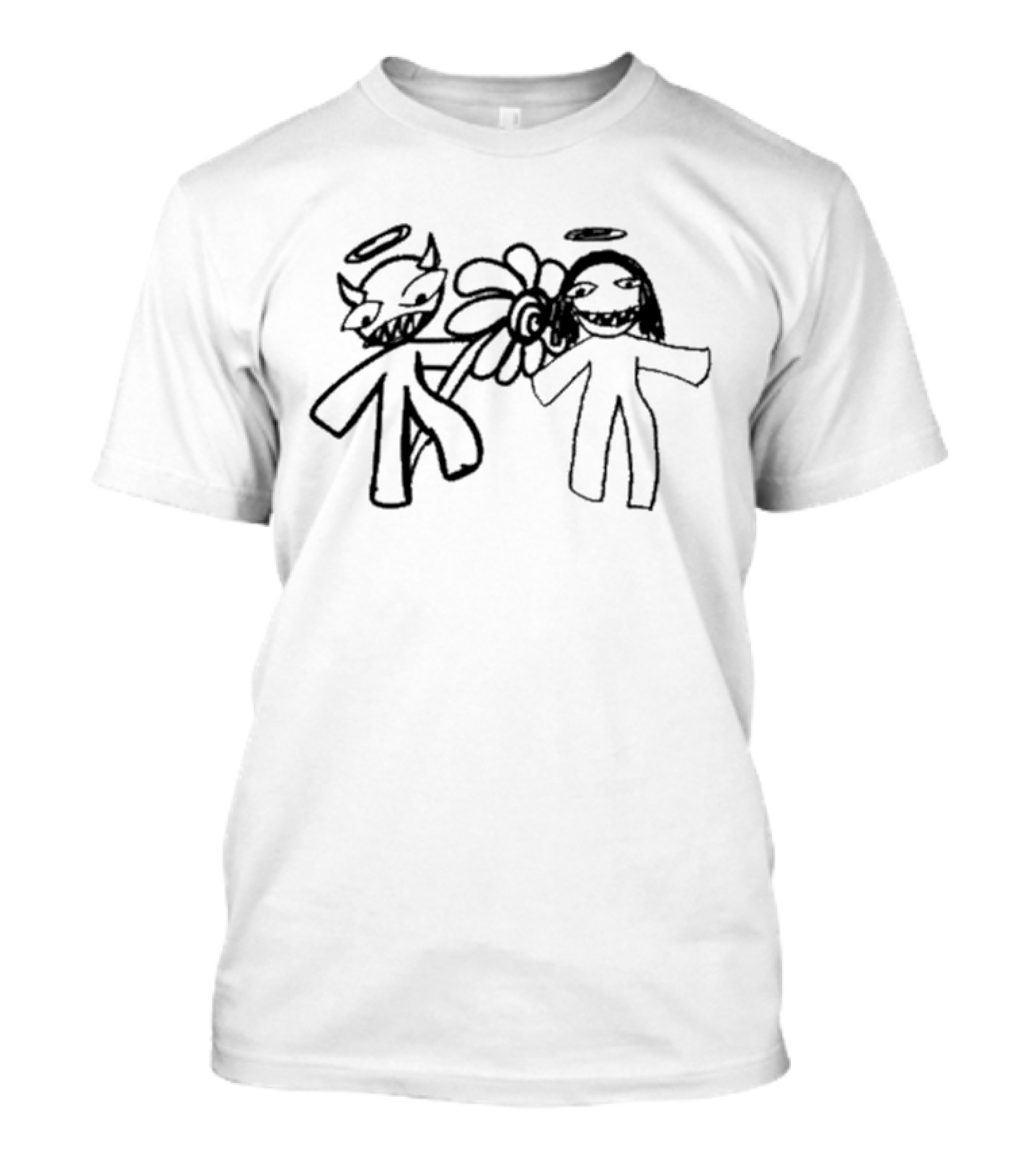 Dj Scheme I Believe In You Angel Demon Holding Flower T-Shirt