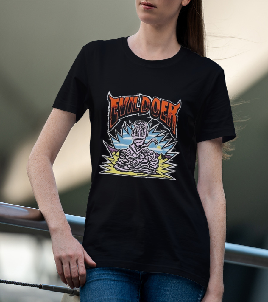 Evil Doer Melting Monster Desert Scene T-Shirt