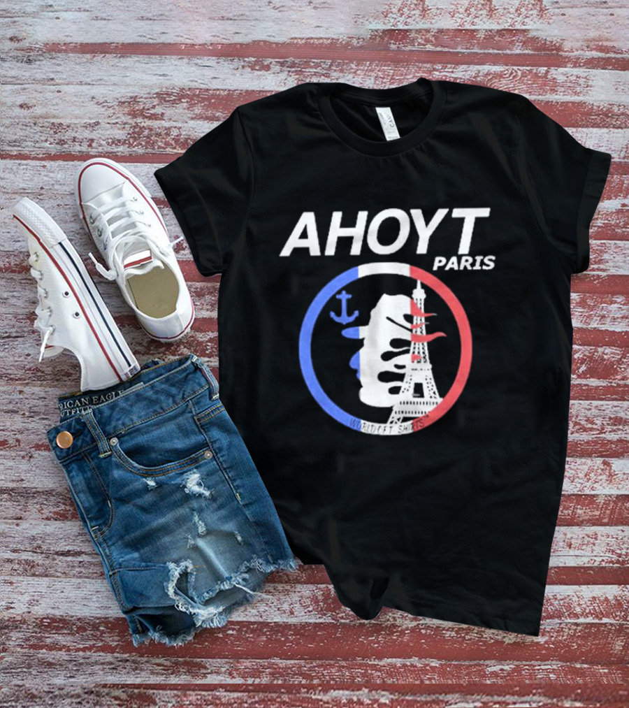 Ahoyt Paris Anchor Eiffel Tower Red Blue Circle No Budget Pirates T-Shirt