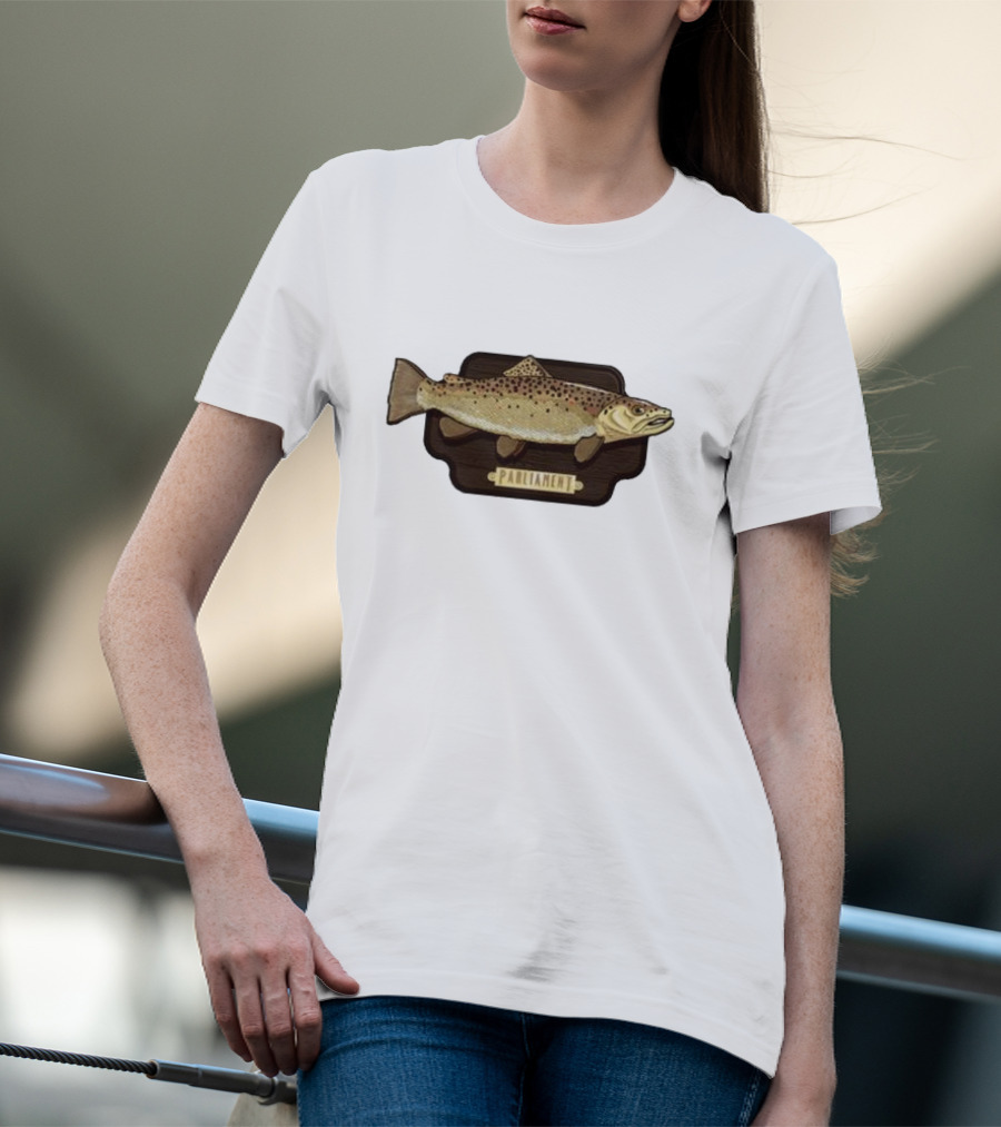 Parliament Brown Trout Fish Plaque T-Shirt