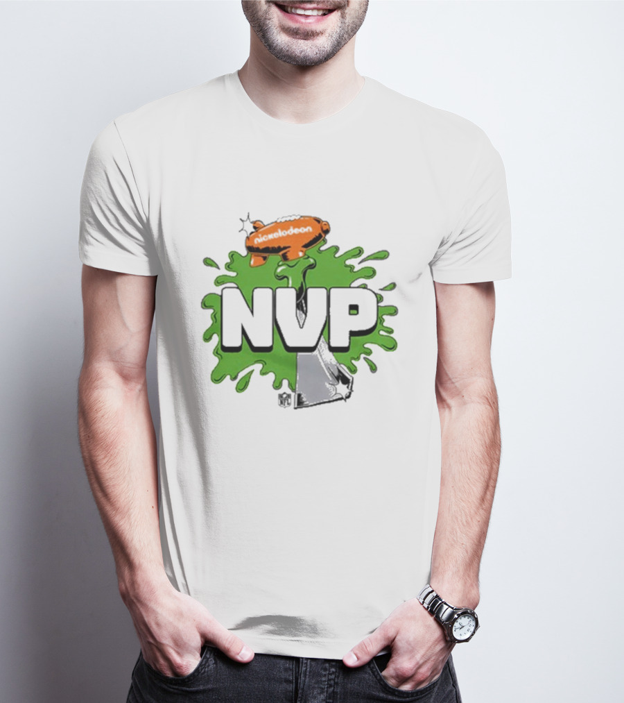 Joe Burrow Nickelodeon NVP Green Slime Trophy NFL Blimp T-Shirt