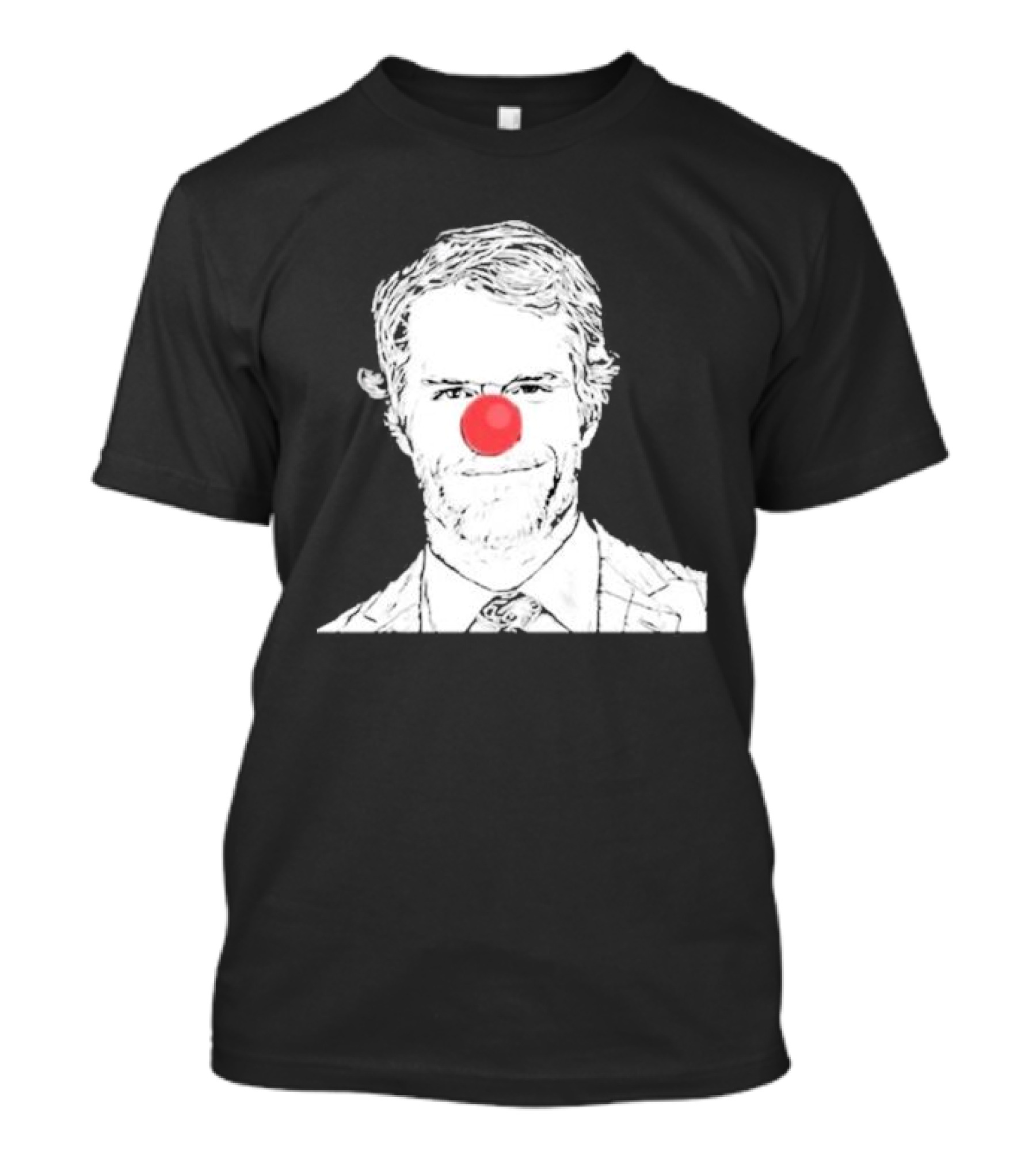 Bleed Philly Greg Olsen Clown Portrait With Red Nose T-Shirt