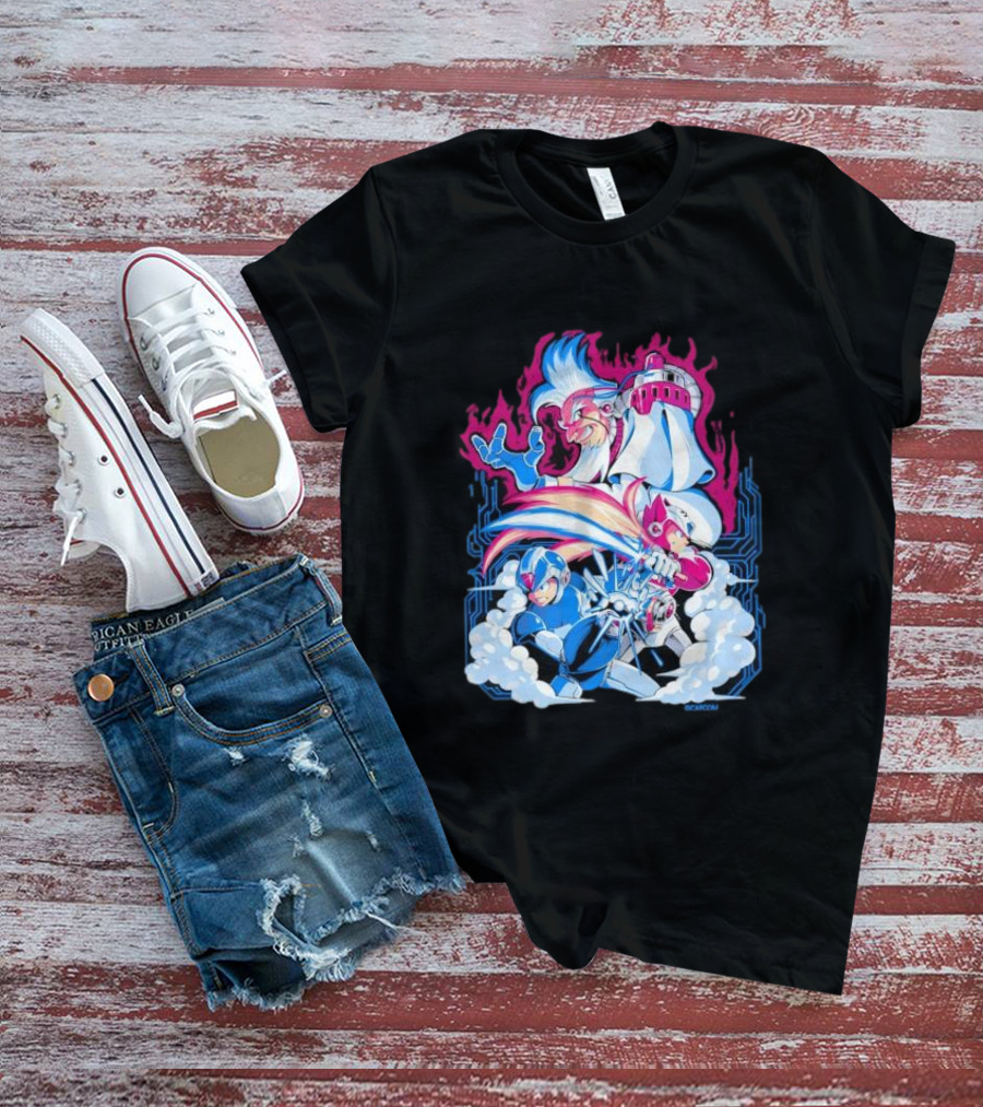 Capcom Mega Man Digital Nightmare Heroic Battle T-Shirt